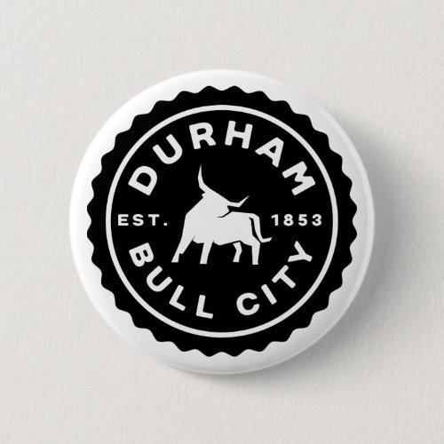 Durham Bull City Round Seal Button