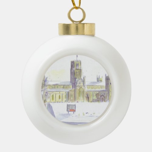 Durham Cathedral  bauble Ceramic Ball Christmas Ornament