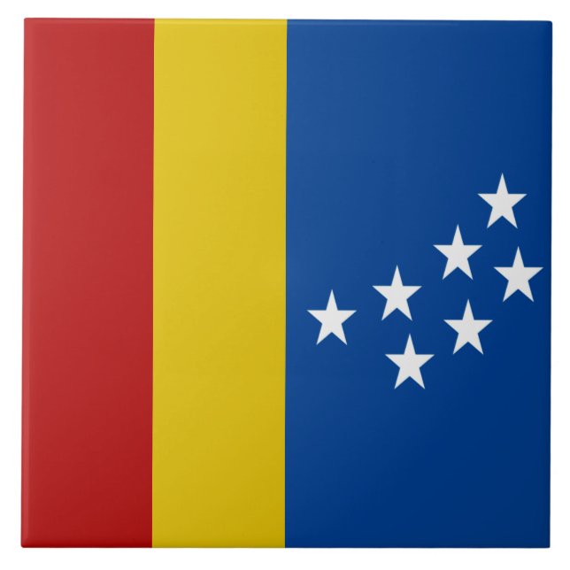 Durham city flag ceramic tile (Front)