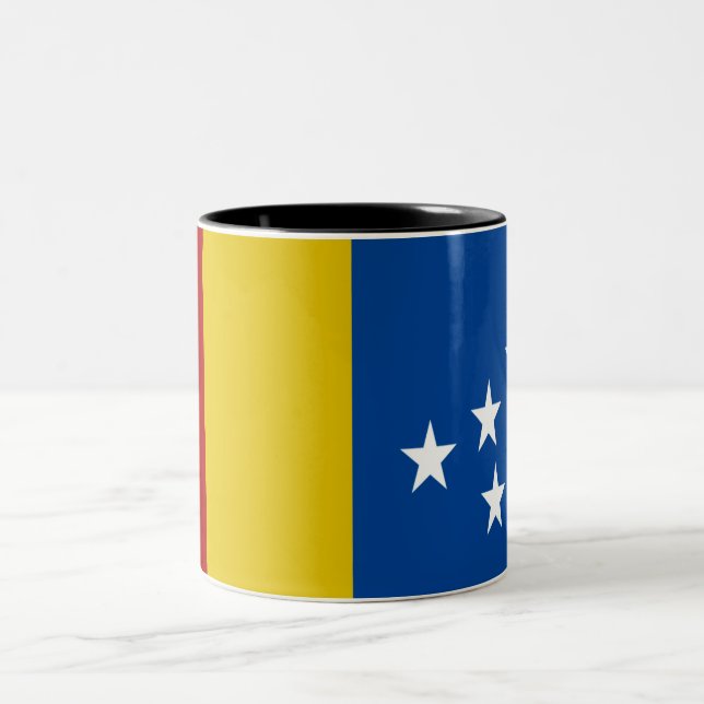 Durham city flag Two-Tone coffee mug (Center)