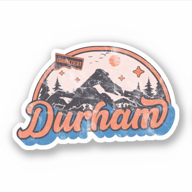 Durham, Connecticut Sticker (Front)
