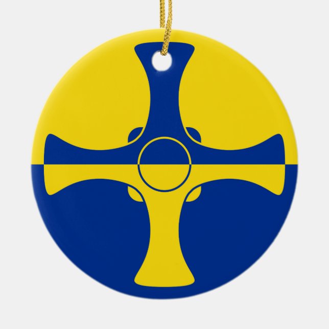 Durham Flag (County of England, UK) Ceramic Ornament (Front)