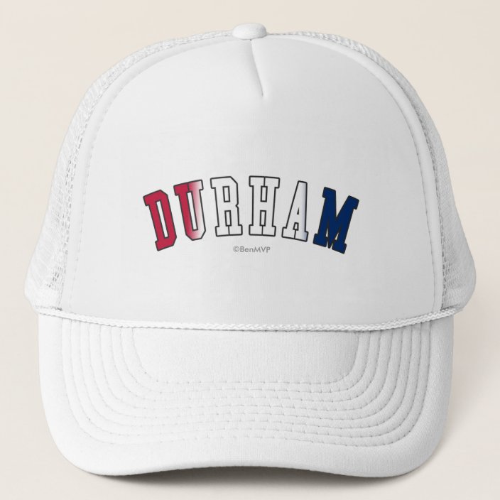Durham in North Carolina State Flag Colors Mesh Hat
