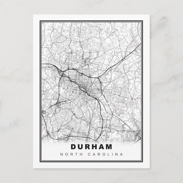 Durham Map Postcard (Front)