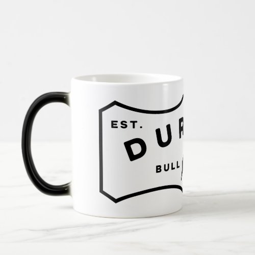 Durham NC Bull City Label Color Morphing Mug