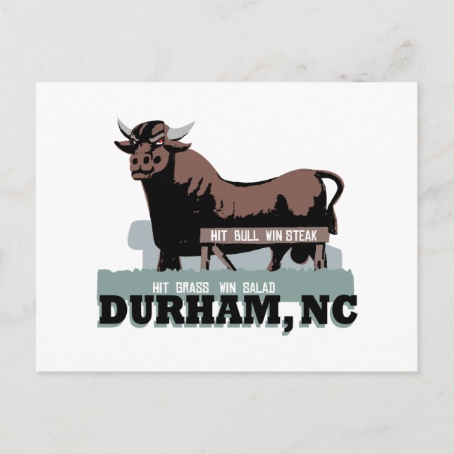 Durham NC Bull Postcard (Front)