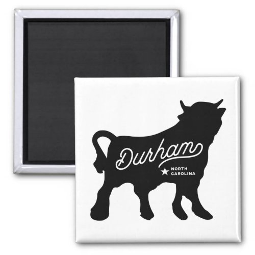 Durham NC Bull Square Magnet