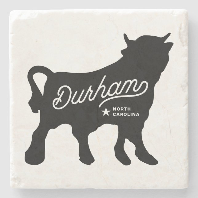 Durham NC Bull Stone Coaster (Front)
