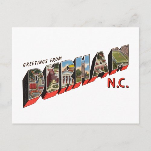 Durham NC Postcard