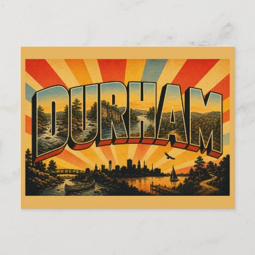 Durham North Carolina Eno River Forest Art Postcard
