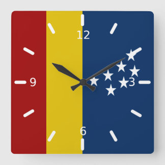 Durham (North Carolina) flag Large Clock