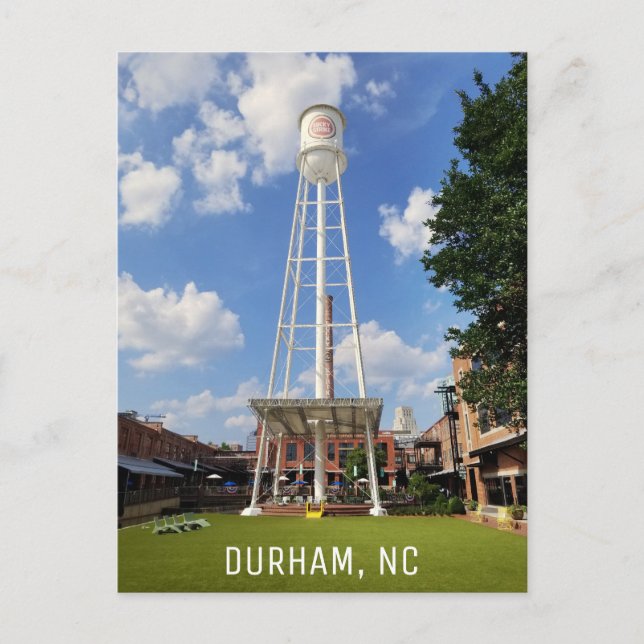 Durham North Carolina Lucky Strike Tower Photo Postcard (Front)