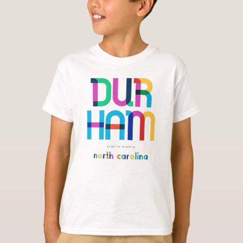 Durham North Carolina Mid Century Pop Art T_Shirt