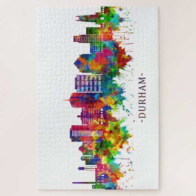 Durham North Carolina Skyline Jigsaw Puzzle (Vertical)