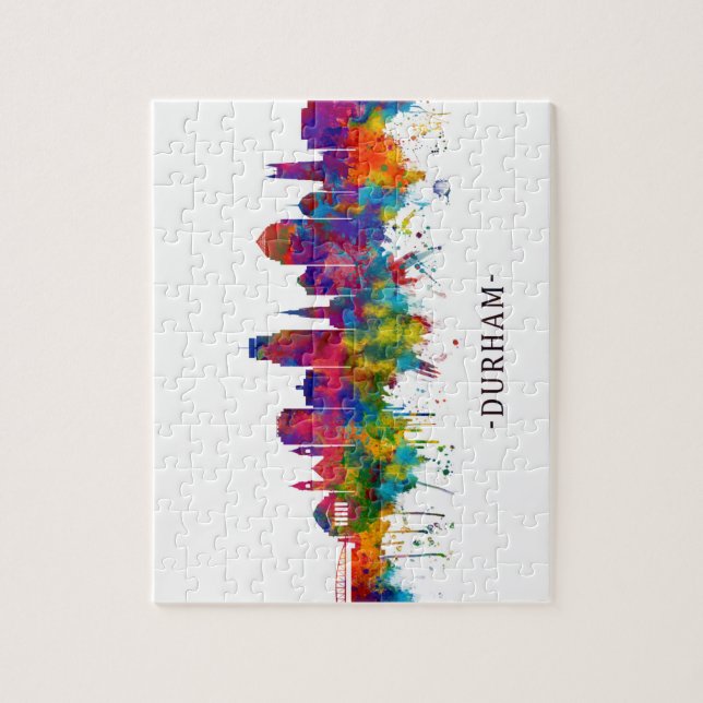 Durham North Carolina Skyline Jigsaw Puzzle (Vertical)