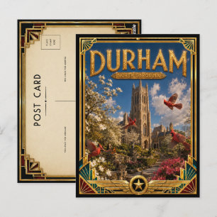 Durham North Carolina Vintage Art Deco Golden Age Postcard