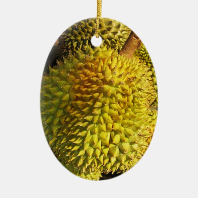 Durian Fruit Ceramic Ornament (Front)