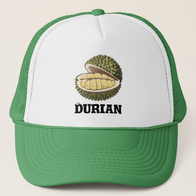 Durian fruit green trucker hat (Front)