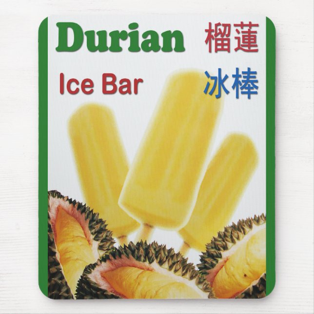 Durian Ice Bar Tropical Fruit Popsicle Mouse Pad (Front)