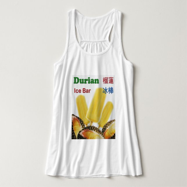 Durian Ice Bar Tropical Fruit Popsicle Tank Top (Design Front)