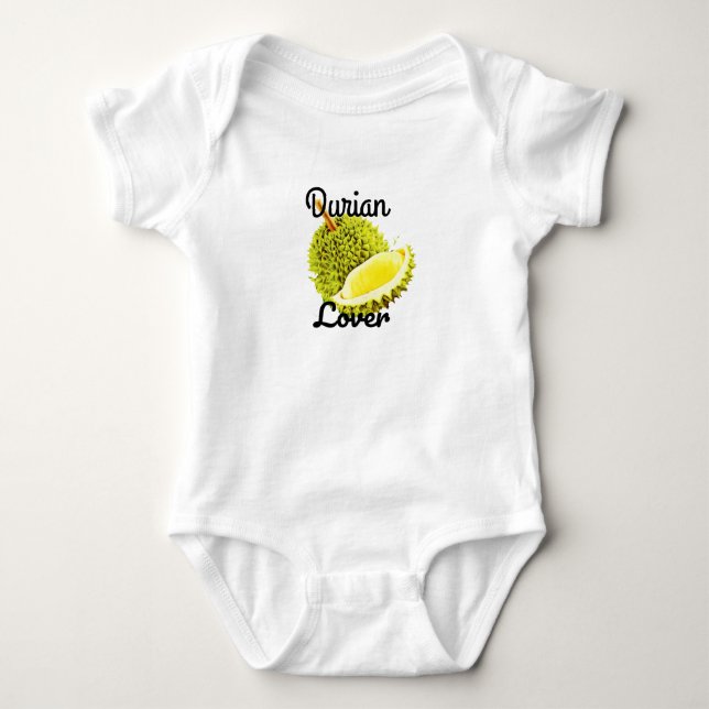 durian lover, durian, king of fruit mouse pad baby bodysuit (Front)