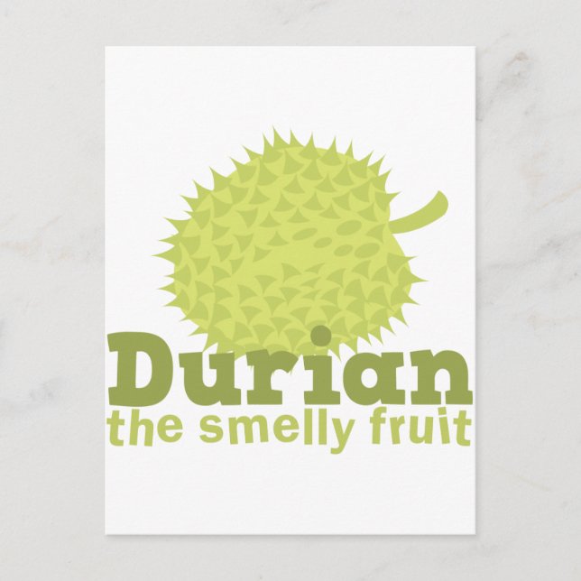 Durian the smelly fruit postcard (Front)