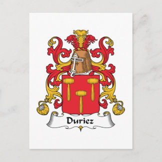 Duriez Family Crest Postcard