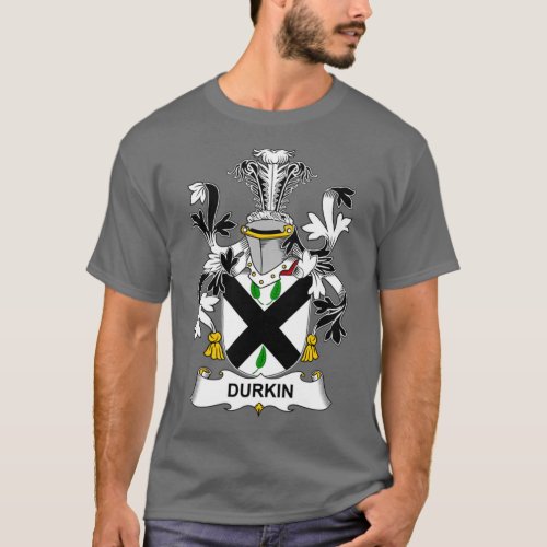 Durkin Coat of Arms Family Crest  T_Shirt