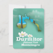 Durmitor national park, Montenegro map (Back)