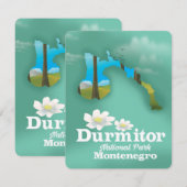 Durmitor national park, Montenegro map (Front/Back)
