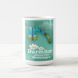 Durmitor national park, Montenegro map Color Morph Mug