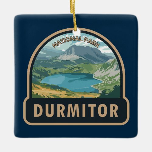 Durmitor National Park Montenegro Travel Art Ceramic Ornament