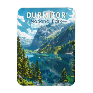Durmitor National Park Montenegro Travel Art Magnet