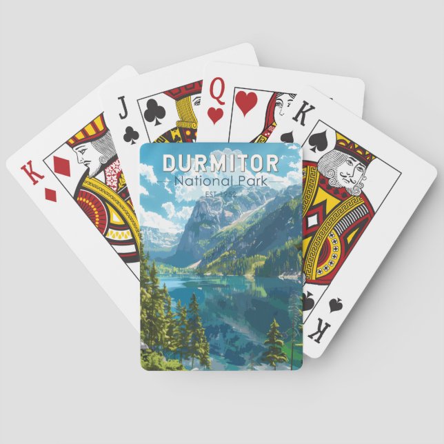 Durmitor National Park Montenegro Travel Art Poker Cards (Back)