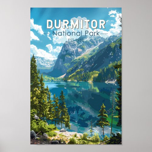 Durmitor National Park Montenegro Travel Art Poster