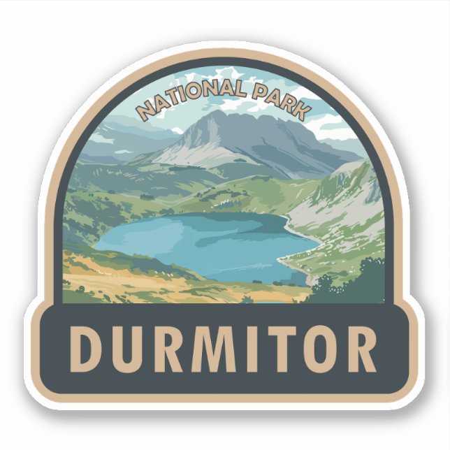 Durmitor National Park Montenegro Travel Art Sticker (Front)