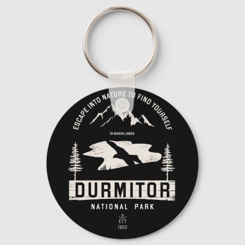 Durmitor National Park White Design Keychain