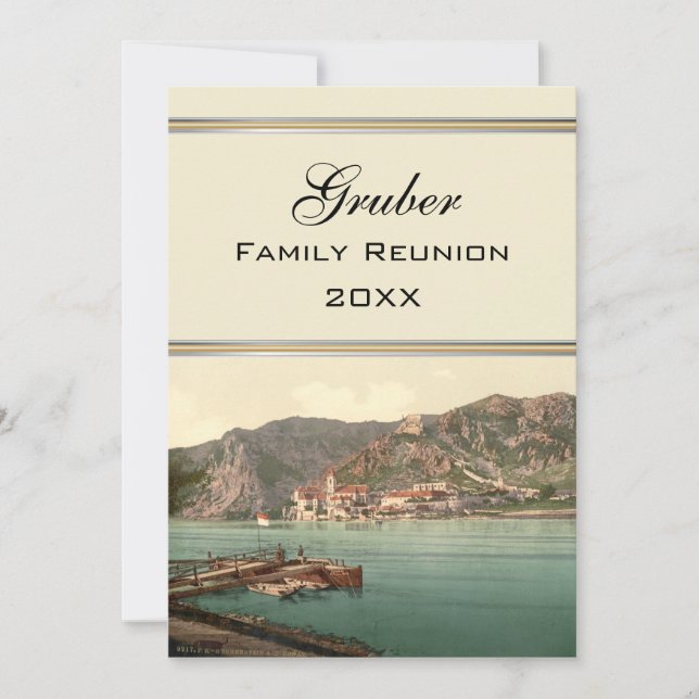 Dürnstein, Austria Family Reunion Invitation (Front)