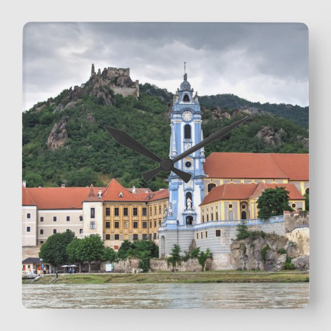 Dürnstein In Der Wachau Square Wall Clock (Front)
