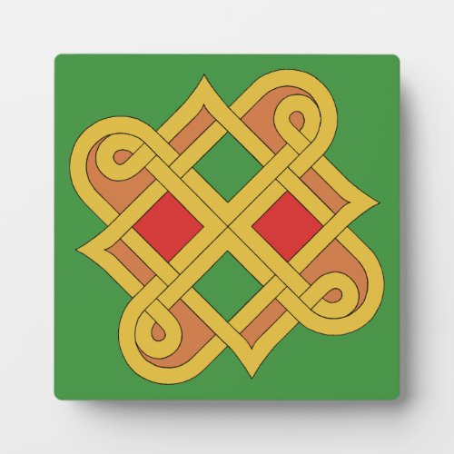 Durrow Knotwork 2016 Red and Green Plaque