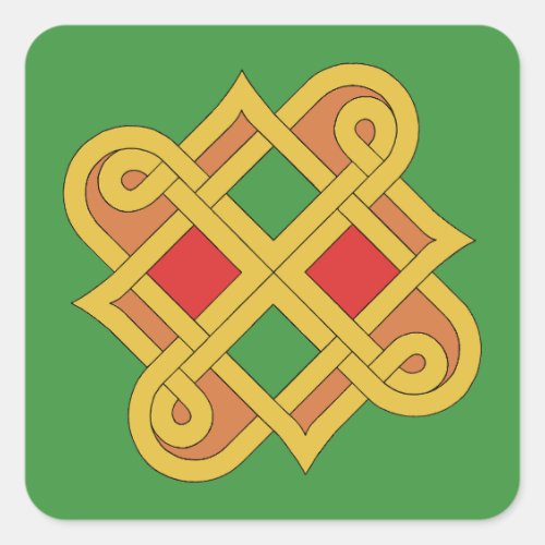 Durrow Knotwork 2016 Red and Green