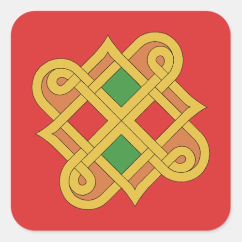 Durrow Knotwork 2016 Red and Green