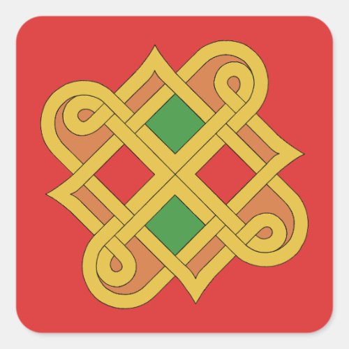 Durrow Knotwork 2016 Red and Green