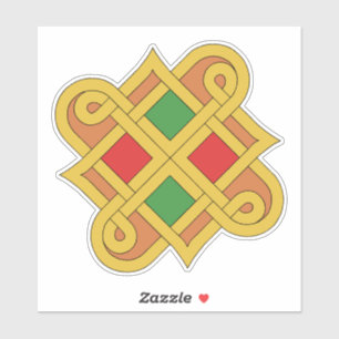 Durrow Knotwork 2016 Red and Green Sticker