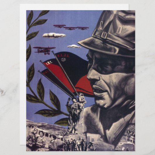 Durruti spanish civil war original poster 1936 FAI (Front/Back)