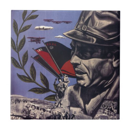 Durruti spanish civil war original poster 1936 FAI Ceramic Tile
