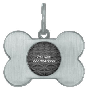 Dusable Bridge Abstract Grayscale Pet ID Tag