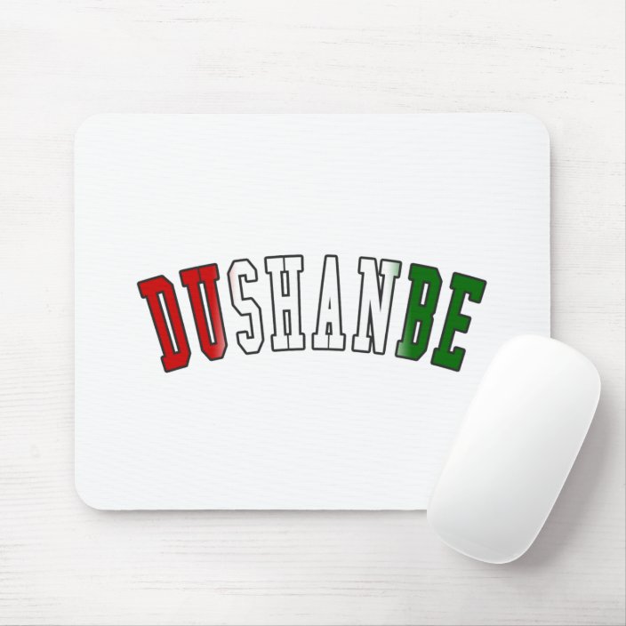 Dushanbe in Tajikistan National Flag Colors Mouse Pad