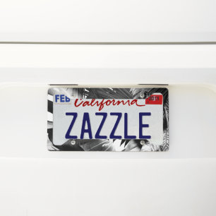 Dushi Jungle Bliss #3 #tropical #decor #art  License Plate Frame