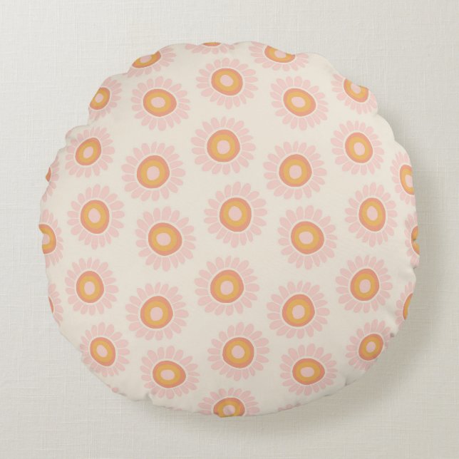 Dushi Sunflower Pattern 1 - seamless Round Pillow (Front)